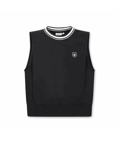 [GOLDEN BEAR] Women's V-Neck Sleeveless Woven Vest / (W) V-neck Sleeveless Woven Vest G5VAM26211BKX