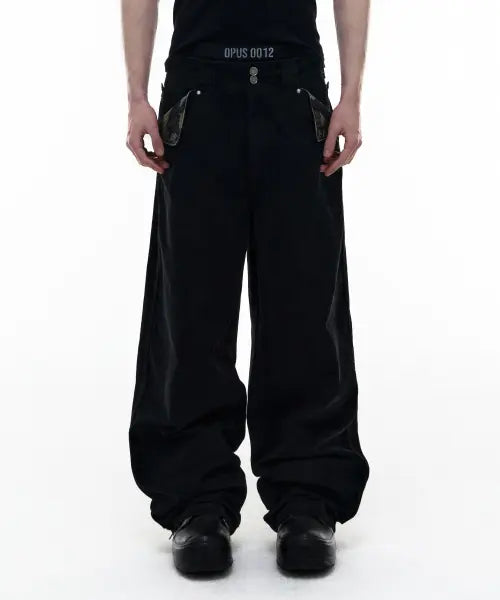 [OPUS 0012] FLD Liquid Cotton Pants Black / Op. 08 FLD LIQUID COTTON PANTS BLACK