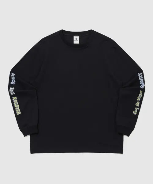[LECOQ] MY OWN FLIP Unicorn Graphic Long Sleeve T-Shirt - Black / MY OWN FLIP 유니 그래픽 긴팔티 - 블랙 QR323JRL91