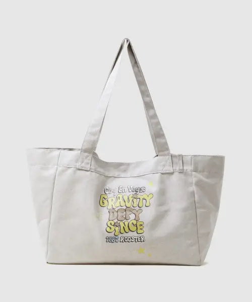 [LECOQ] MY OWN FLIP Graphic Eco Bag - White / MY OWN FLIP 그래픽 에코백 - 화이트 QR423ABGO1