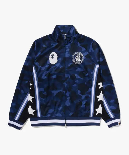 [BAPE] Color Camo Mesh Relaxed Fit Track Jacket (M) Navy / 컬러 카모 메쉬 릴렉스드 핏 트랙 자켓(M) NAVY