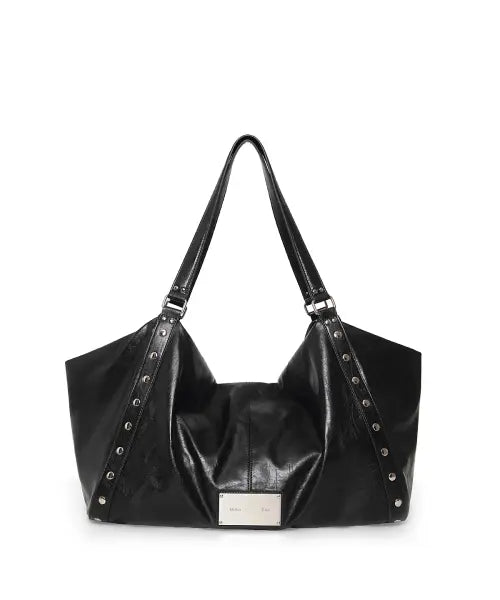 [MATIN KIM] MATIN EDGE STUD BIG BAG IN BLACK