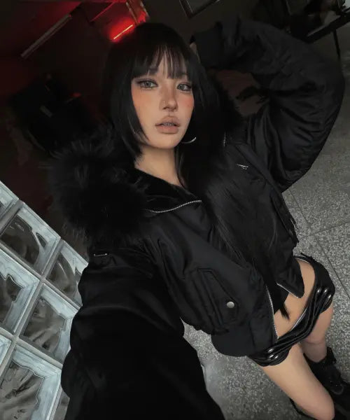 [SCHISM INDUCING] Hooded Puffer Jacket
