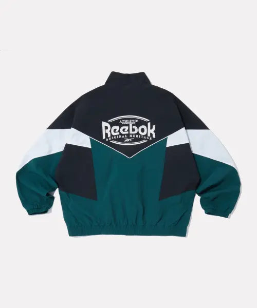 [REEBOK] Heritage Windbreaker v26 - Black/Green / 헤리티지 윈드 브레이커 v26 - 블랙:그린