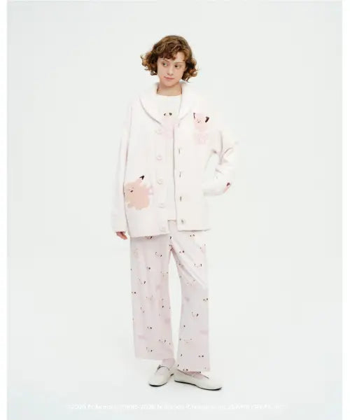 [GELATO PIQUE] POKEMON Unisex BABY MOCO Jacquard Shawl Cardigans PUNT264001 / [포켓몬] 남녀공용 BABY MOCO 자카드 숄 가디건 PUNT264001