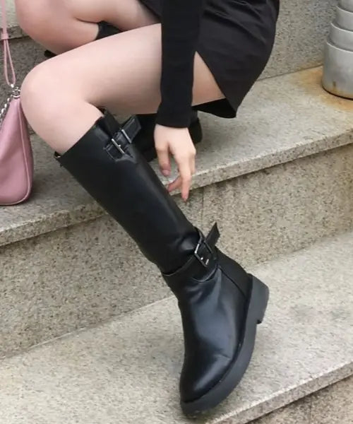 [DIFFERSHOE] DIFFER ROERNE LONG BOOTS 7.5CM / BLACK / 로에른 롱부츠 7.5CM [블랙]