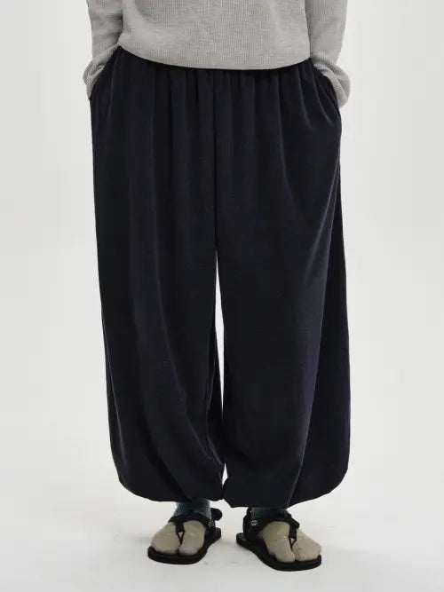 [PLZPROJECT] TERRY HAREM JOGGER PANTS, NAVY