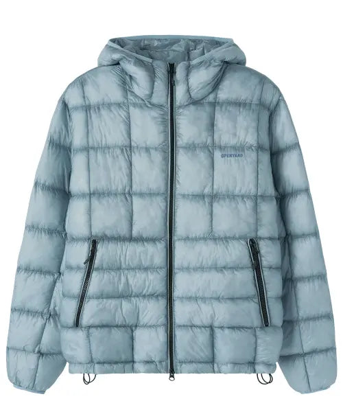 [OPENYARD(OY)] GRID LIGHTWEIGHT SHELL PUFFER JACKET - SKY BLUE