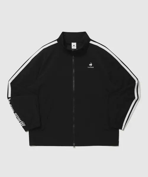 [LECOQ] Uni Sunday Loose Fit Mesh Jacket - Black QR323LJK92 / 유니 선데이 루즈핏 메쉬 자켓 - 블랙 QR323LJK92