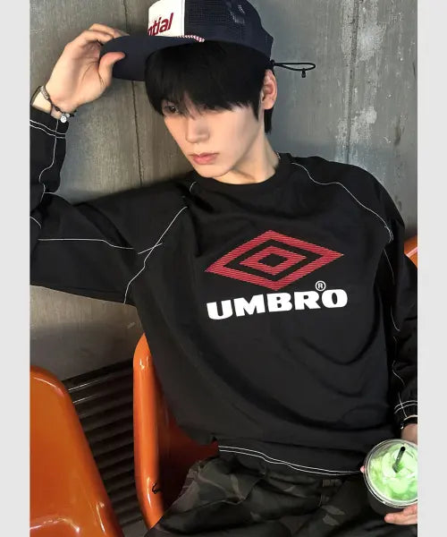 [UMBRO] Crispy Tasslan Long Sleeve Fishtail Black UR324CWT92 / 크리스피 타슬란 긴팔 피스테 블랙 UR324CWT92