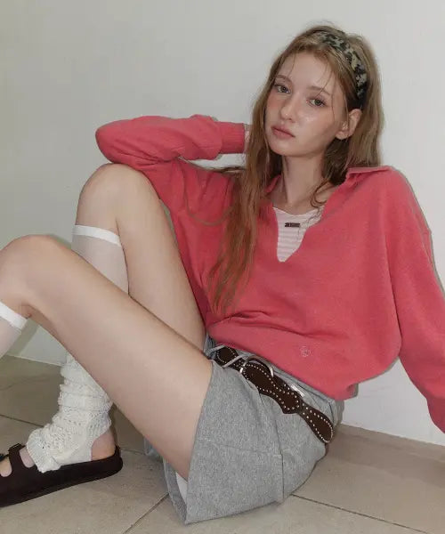 [TWEE] B.U.EN Deep V-Neck Long-Sleeve Knit / 브엔 딥브이 카라 긴팔 니트
