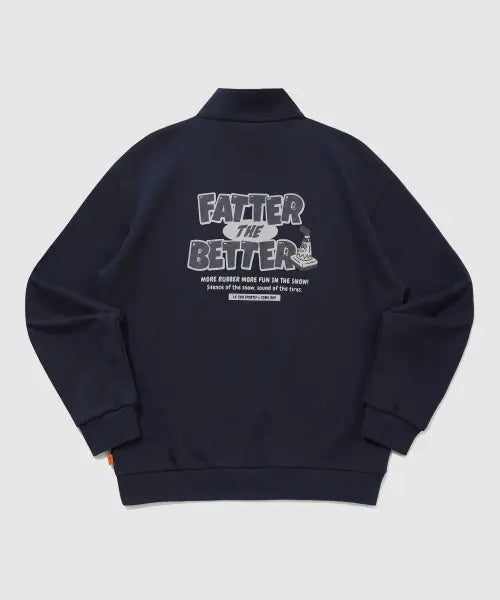 [LECOQ] A-HOT Uni Back Graphic Half-Zip - Navy QR323LFS95 / A-HOT 유니 백그래픽 하프집업 - 네이비 QR323LFS95