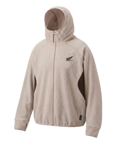 [PHYPS MOTORCYCLE] H-Tech Light Weight Waffle Hoodie Zip-Up Beige