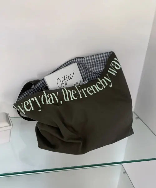 [VIVIHOME] Reversible Eco Bag for MacBook Air / 리버서블 맥북에어 노트북 수납 에코백 카키차콜