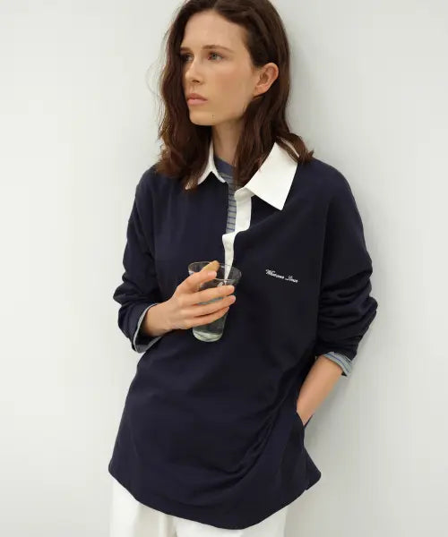 [LEVAR] Classic Rugby T-shirt - Classic Navy