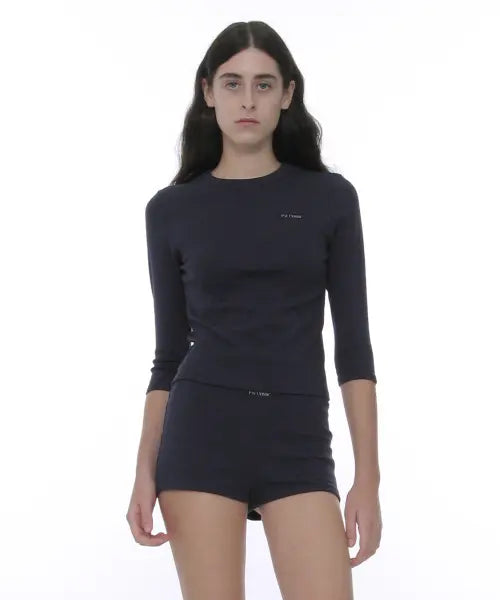 [PARTIMENTO WOMEN] PWC Baby 3/4 Sleeve T-shirt / PWC 베이비 3/4 슬리브 티_10컬러