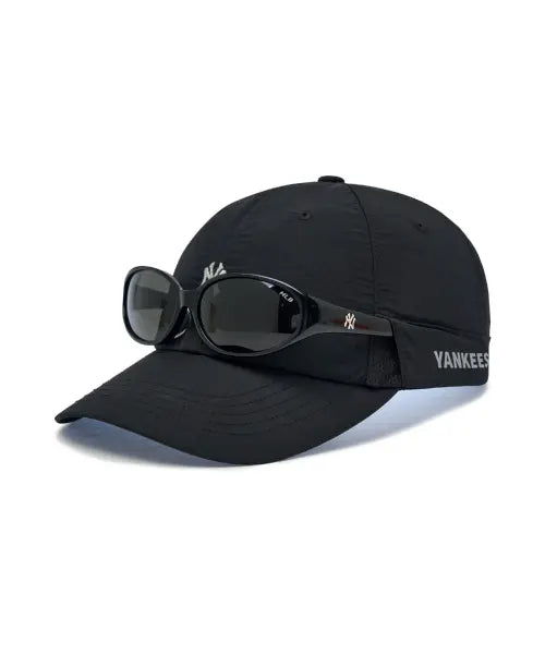 [MLB] BASIC SPORTIVE RUNNING UNSTRUCTURED BALLCAP / 베이직 스포티브 러닝 언스트럭쳐 볼캡 NY (Black)