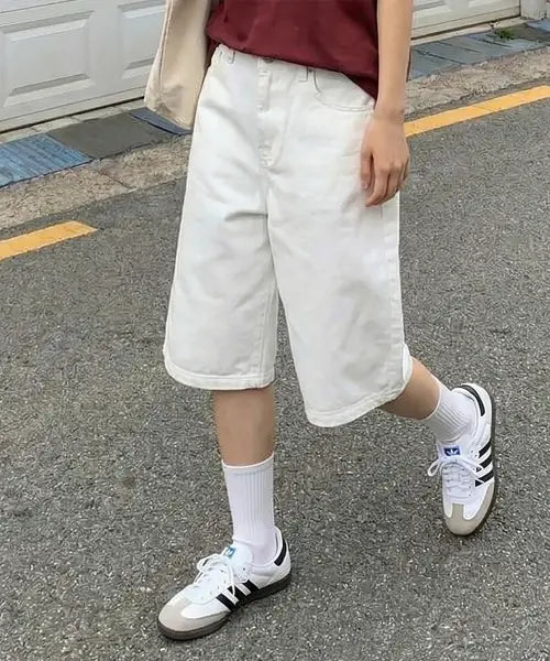 [ULIFEZIP] Reid Snap button Bermuda Mid-length shorts Pants 2 Color [ULZP_8002] / 리드 6부 버뮤다 스냅 버튼 코튼 쇼츠 팬츠 2 Color [ULZP_8002]