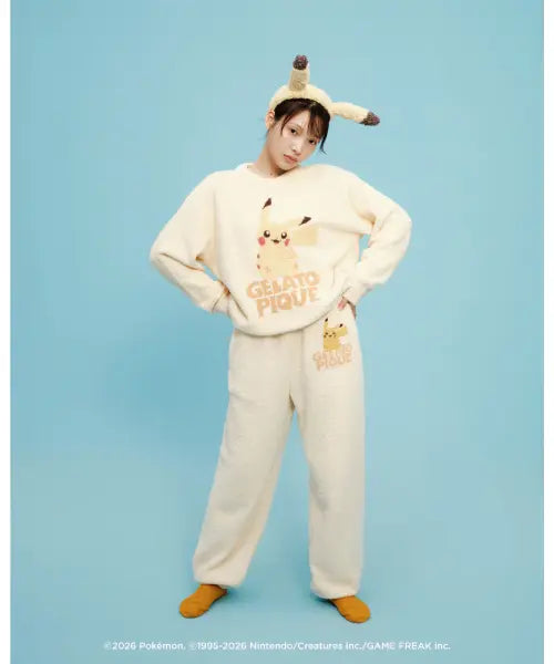 [GELATO PIQUE] [POKEMON] BABY MOCO Jacquard Pullover \u0026 Long Pants Homewear Set PWNT264002 / [포켓몬] BABY MOCO 자카드 풀오버 \u0026 롱 팬츠 세트 PWNT264002