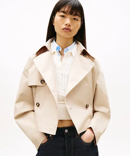 [TOMMY JEANS] TOMMY JEANS / 숏 트렌치 코트 (T32G1WJC45TWT1AES)