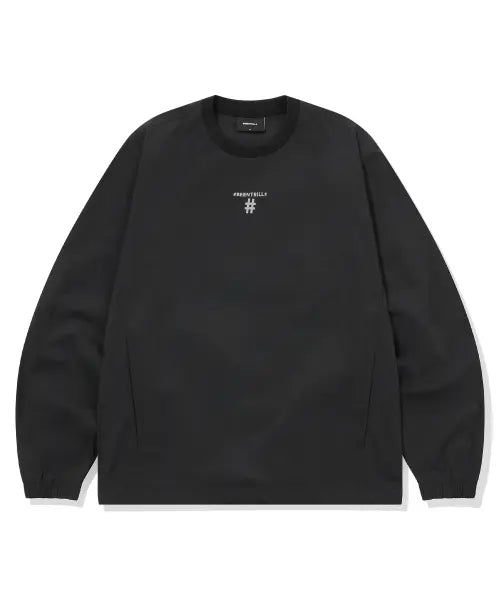 [BEENTRILL] Essentials Logo Woven Piste Long Sleeve (Black) / 에센셜 로고 우븐 피스테 롱슬리브(블랙)