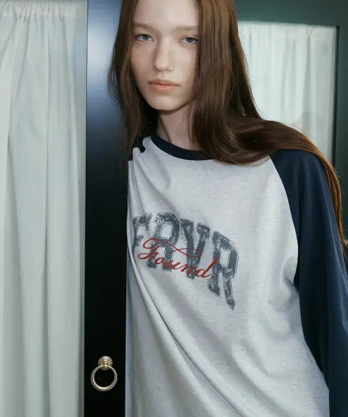 [FRIVER07] Friver graphic raglan t-shirt [FRFA05LT04]_White melange