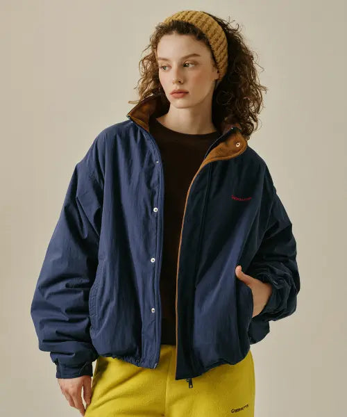 [GREENBUTTER] Faded Fleece Jacket (Navy)