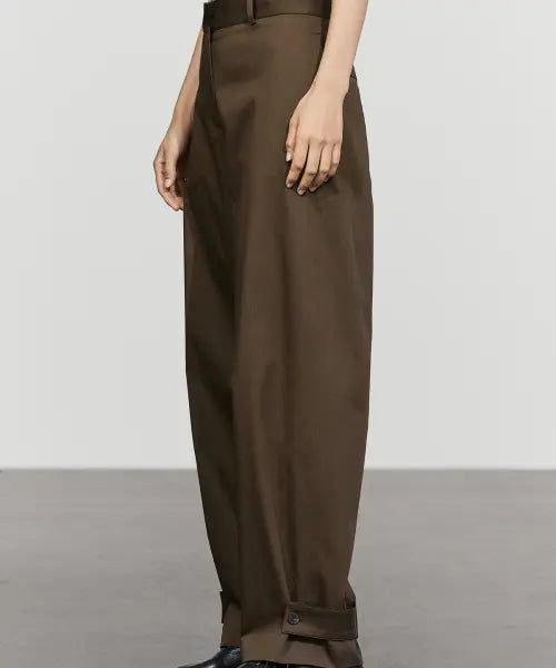 [MASSIMO DUTTI] Button Strap Hemline Pants / 버튼 스트랩 헴라인 팬츠