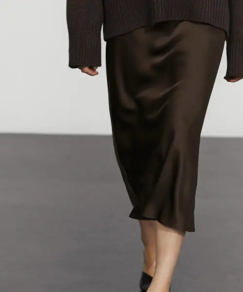 [MASSIMO DUTTI] Satin Midi Skirt / 새틴 미디 스커트