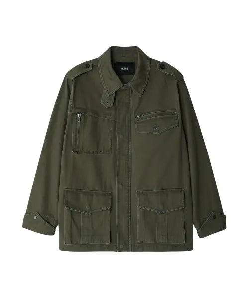 [NOISE] Vintage Utility Field Jacket [Khaki] / 빈티지 유틸리티 필드 자켓_[KHAKI]