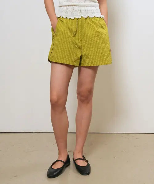 [GENERALIDEA] woman comfy elastic waist shorts [olive] / 컴피 밴딩 쇼츠 [OLIVE] / GF2LHP515