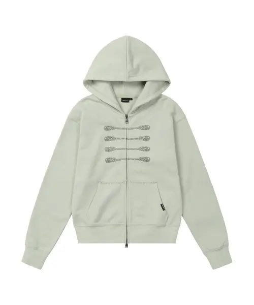 [AAKAM] Napoleon Printed Zip-Up Hoodie (Mint)