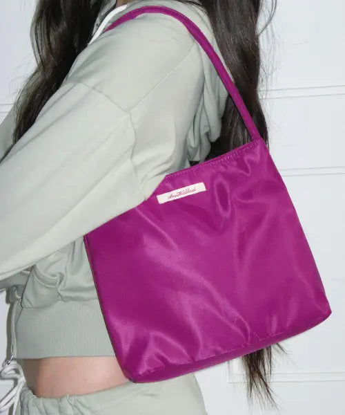 [AMES-WORLDWIDE] CLASSIC NYLON MINI TOTE BAG PURPLE