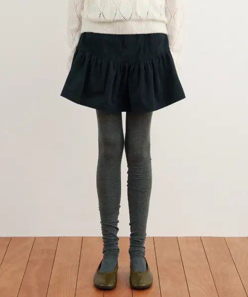 [SINOON] Flare Corduroy Mini Skirt (Navy)
