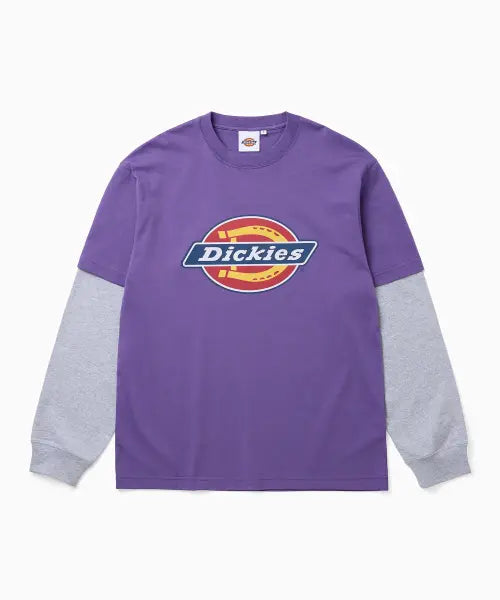 [DICKIES] Big Tree Logo Layered Long Sleeve Purple / 빅 트리 로고 레이어드 롱슬리브 Purple