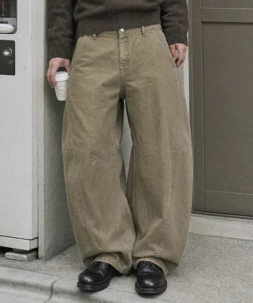 [ANOLORCODE] Better Curved Cotton Pants (3 Colors) / 베러 커브드 코튼팬츠 (3color)