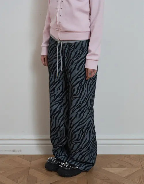 [SETUP-EXE] Zebra Denim Pants / Blue