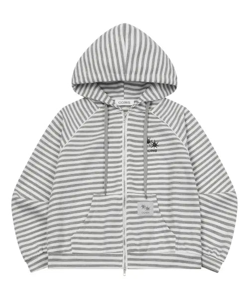 [COIRIS] SEINA RAGLAN STRIPE HOOD ZIP-UP / 세이나 나그랑 스트라이프 후드 집업