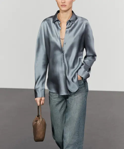 [MASSIMO DUTTI] Fluid Satin Shirt / 플루이드 새틴 셔츠