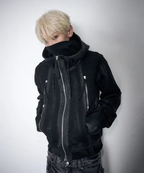 [SCHISM INDUCING] Ninja Zip Hoodie Black