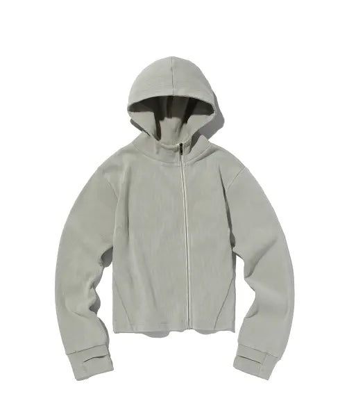 [SUADE] SIDE ZIPPER ZIP UP [LIGHT GRAY]