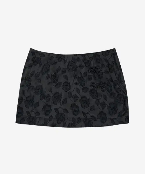 [DARLING, YOU'RE BAD] Knotted Satin Mini Skirt #Black / Knotted Satin Mini Skirt #Black(黑)