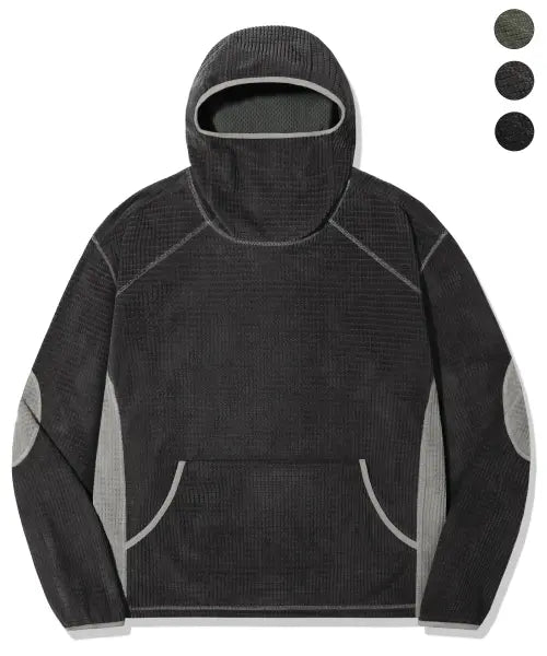 [TRILLION] BALACLAVA WAFFLE BLOCK PULLOVER HOOD_3color / 바라클라바 와플 풀오버 후디_3color
