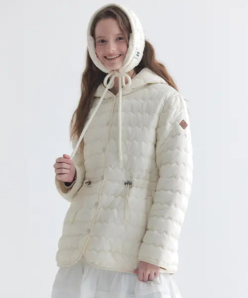 [MARIE CLAIRE] Lightweight Hooded Midi Padded Jacket / 경량 후드 미디 패딩(MAGDPD11MIV)