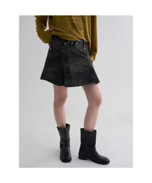 [8SECONDS] Ash Camouflage Mini Skirt / 카모플라쥬 미니 스커트  애쉬