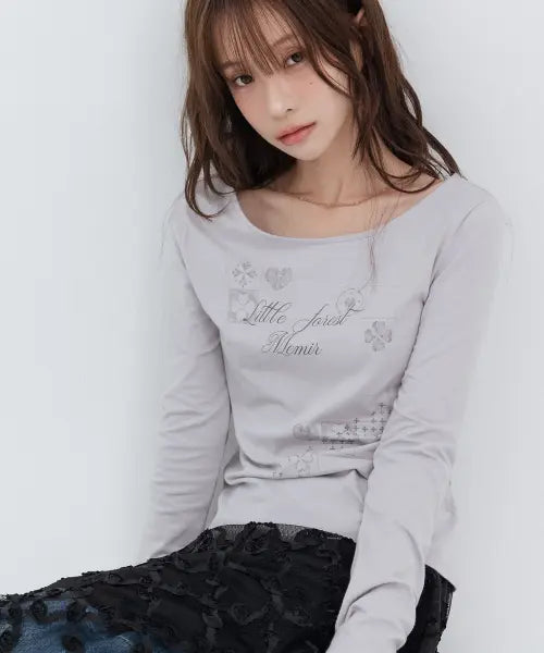 [HIGH SCHOOL DISCO] Muse Graphic Long Sleeve_Indie Pink / 뮤즈 그래픽 롱슬리브_인디핑크