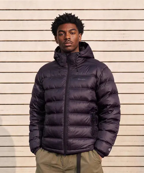 [CHAMPION] 2-Way Hooded Light Down Jacket - Purple / 2WAY 후디드 라이트 다운 재킷 Purple