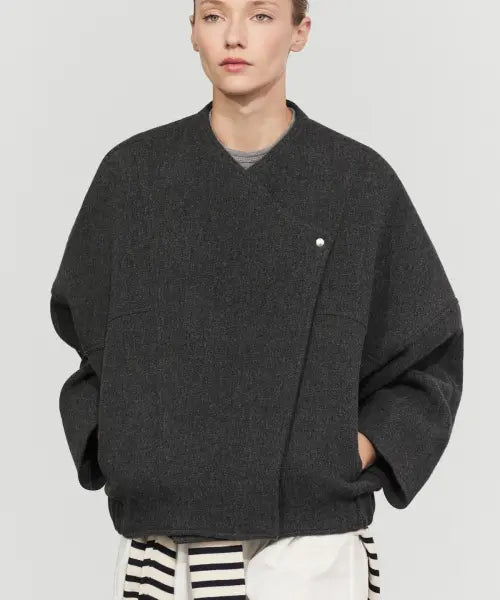 [MASSIMO DUTTI] Wool Blend Bomber Jacket / 울 블렌드 봄버 재킷