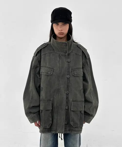 [SANDRIC] Vintage Field Jacket_khaki