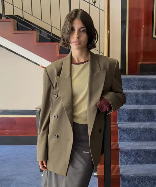 [DEINET] DOUBLE JACKET IN BROWN